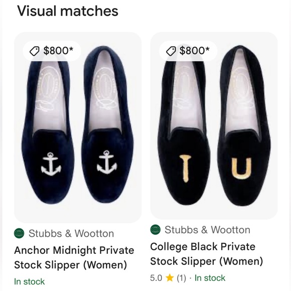 Stubbs & Wootton Black and Blue Women's Loafers - Picture 8 of 8